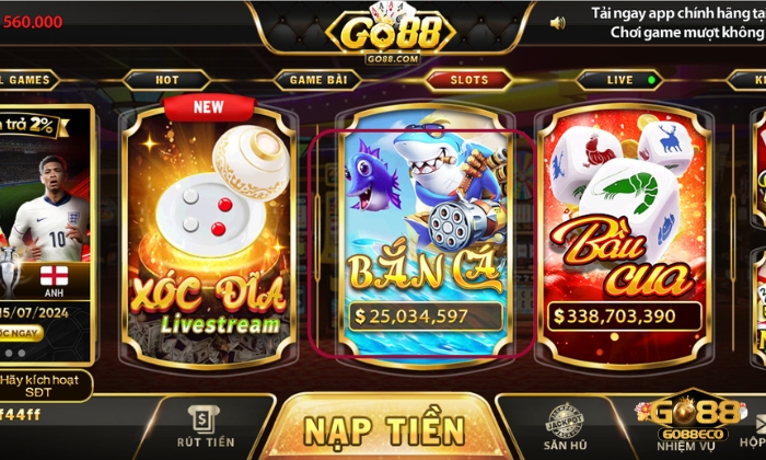 bắn cá go88 Tìm chọn trò chơi bắn cá trên màn hình chính