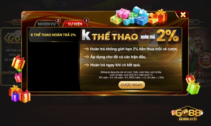 giới thiệu Go88 Vô vàn khuyến mãi Go88 hấp dẫn đang chờ đón game thủ