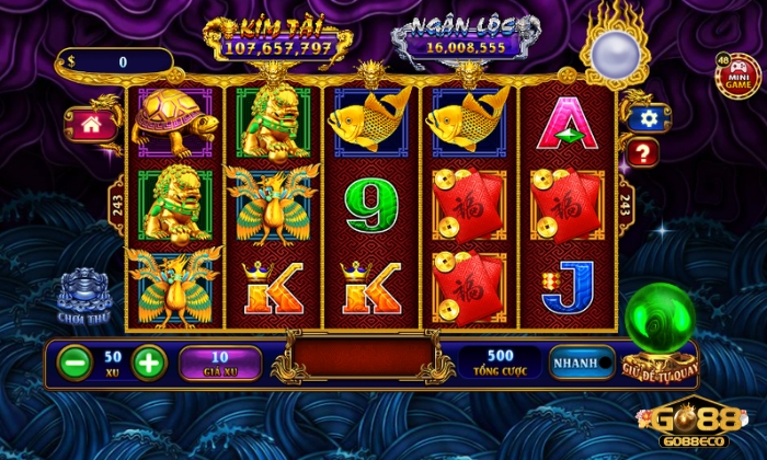 kho tàng Ngũ Long Go88 Giao diện tựa game bắt mắt, hấp dẫn
