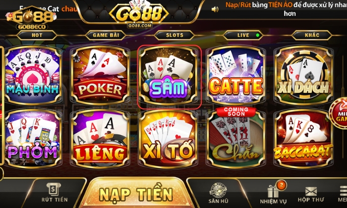 sâm go88 Tính năng chỉ có tại Sâm Go88